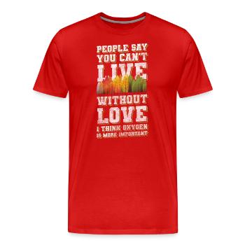 Nature Nature Amoureux Animaux Paysage - T-shirt bio Premium Homme - rouge - Devant - Damien (186cm)