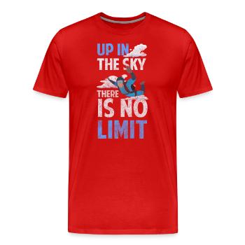 Parachutisme Adrénaline Chute libre Base Jump - T-shirt bio Premium Homme - rouge - Devant - Damien (186cm)