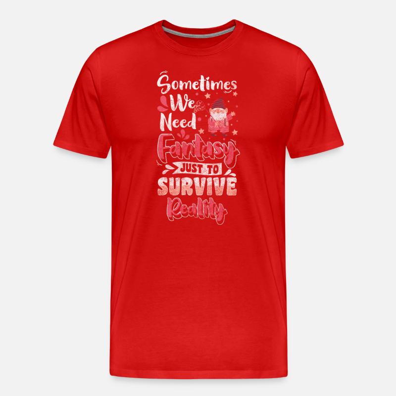 Wichtel Geschenke Kobold - Männer Premium Bio T-Shirt - Rot
