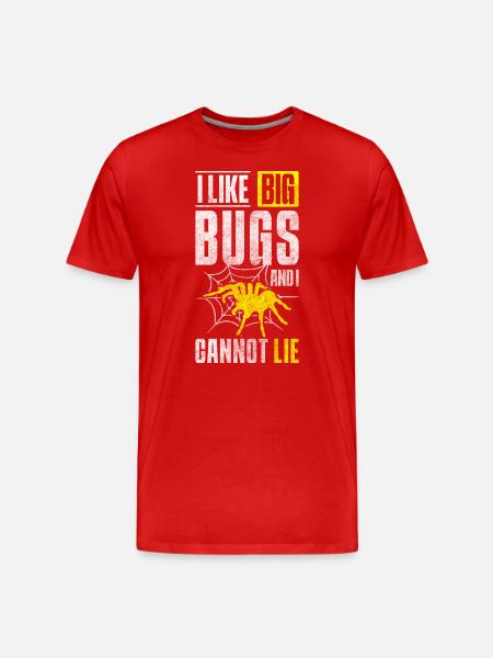 Spider Web Arachnids - Men's Premium Organic T-Shirt - red