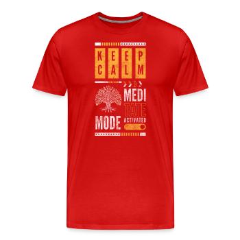 Yoga Relaxation Mindful Karma - T-shirt bio Premium Homme - rouge - Devant - Damien (186cm)