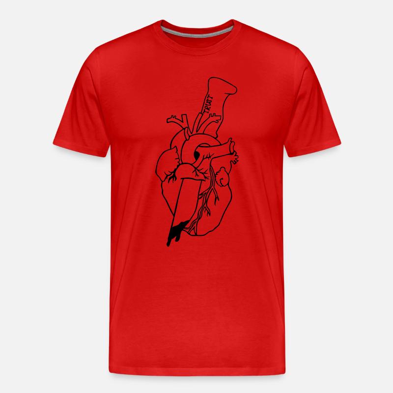 trust - Männer Premium Bio T-Shirt - Rot