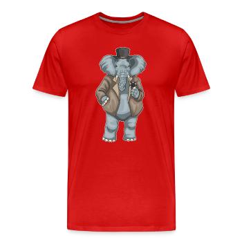 Elephant Poker Jetons de Poker - T-shirt bio Premium Homme - rouge - Devant - Damien (186cm)