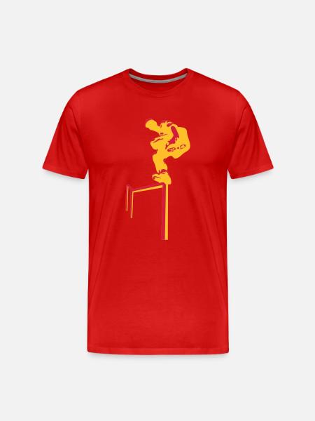 Inline Skater - Men's Premium Organic T-Shirt - red
