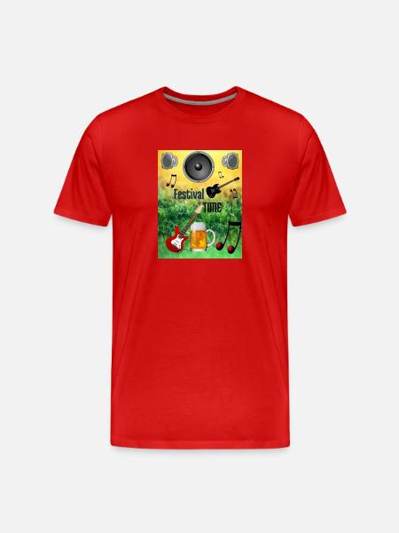 Festival Time - Männer Premium Bio T-Shirt - Rot