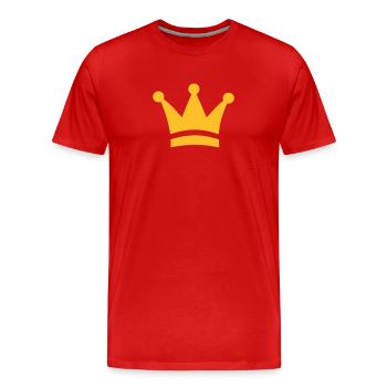 Krone - Männer Premium Bio T-Shirt - Rot - Vorne - Damien (186cm)