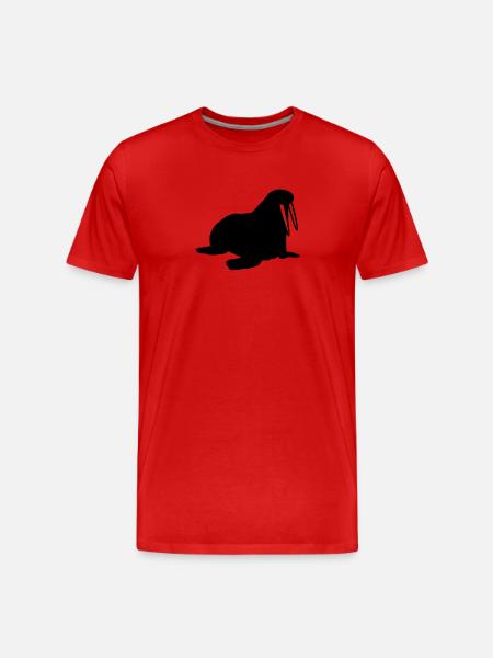 Walrus - Men's Premium Organic T-Shirt - red