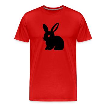 Kaninchen - Männer Premium Bio T-Shirt - Rot - Vorne - Damien (186cm)