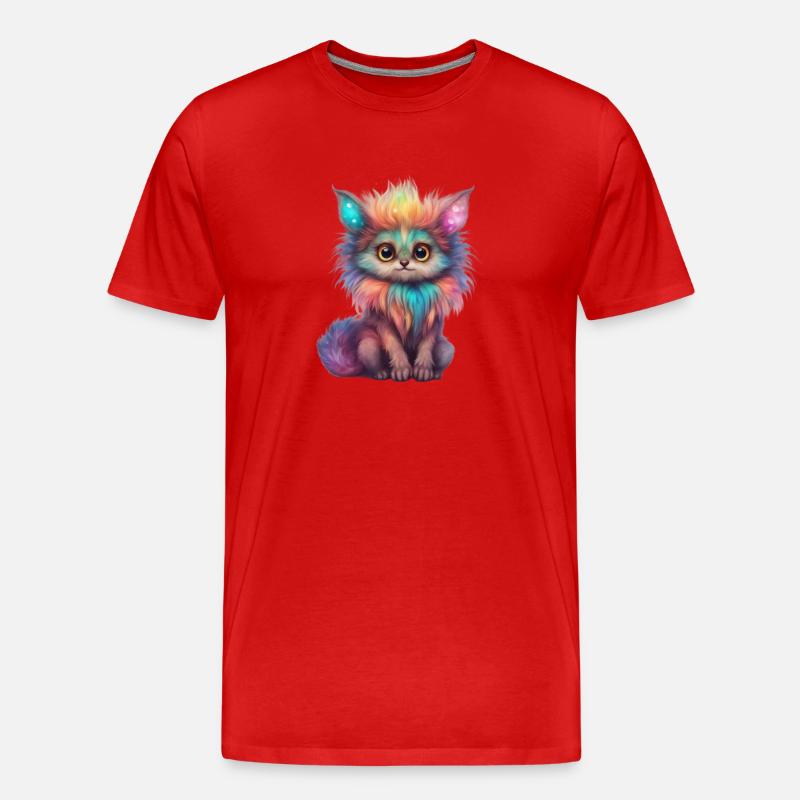 cute mystical creature - Männer Premium Bio T-Shirt - Rot