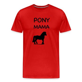pony mama - Männer Premium Bio T-Shirt - Rot - Vorne - Damien (186cm)