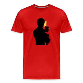 Agent BANANA - T-shirt bio Premium Homme - rouge - Devant - Damien (186cm)