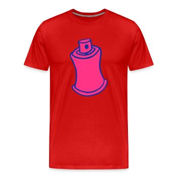 bombe de peinture aérosol retro vintage paint hip - T-shirt bio Premium Homme - rouge - Devant - Damien (186cm)