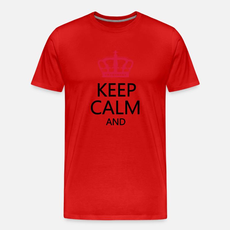 keep_calm2 - Männer Premium Bio T-Shirt - Rot