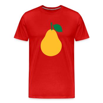 Pear - Men's Premium Organic T-Shirt - red - Front - Damien (186cm)