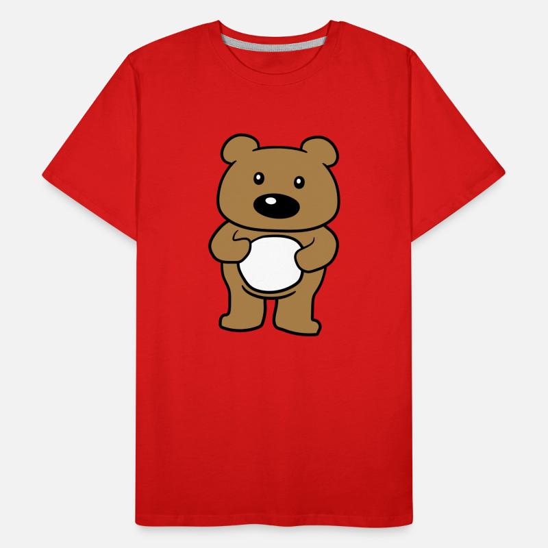 stehender suesser kleiner baer teddy baerchen kusc Männer Premium Bio T-Shirt