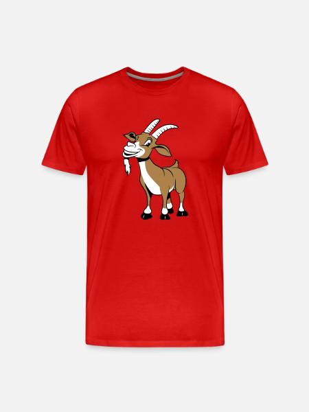 Goat laugh nicely - Men's Premium Organic T-Shirt - red
