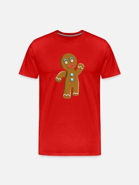 Süsser Lebkuchenmann - Männer Premium Bio T-Shirt - Rot
