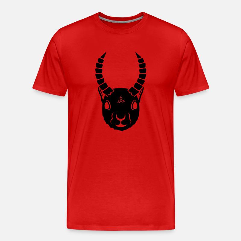 Dämonisches Eichhörnchen - Männer Premium Bio T-Shirt - Rot