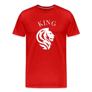Le Roi Lion le Roi Lion - T-shirt bio Premium Homme - rouge - Devant - Damien (186cm)