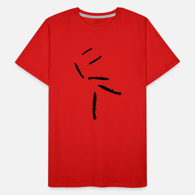 Icône de couteau T-shirt bio Premium Homme