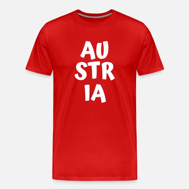 Austria - Männer Premium Bio T-Shirt - Rot