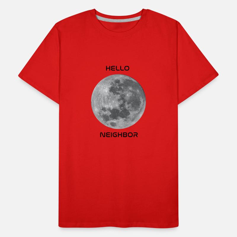 Salutations à notre objet céleste le plus proche - la lune! T-shirt bio Premium Homme