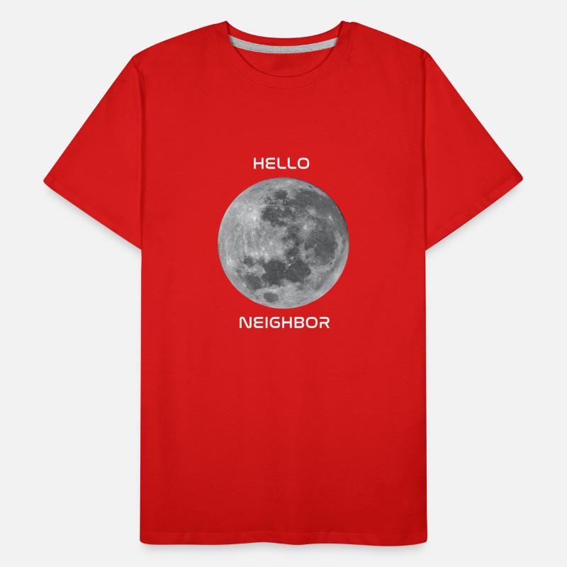 Salutations à notre objet céleste le plus proche - la lune! T-shirt bio Premium Homme