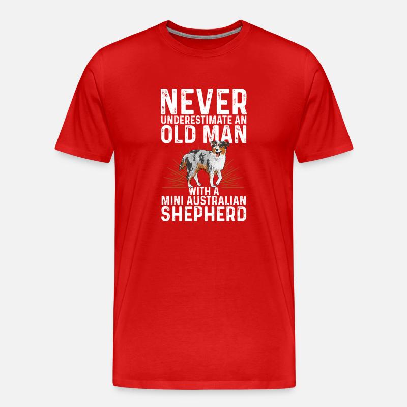 Miniature Australian Shepherd - Männer Premium Bio T-Shirt - Rot