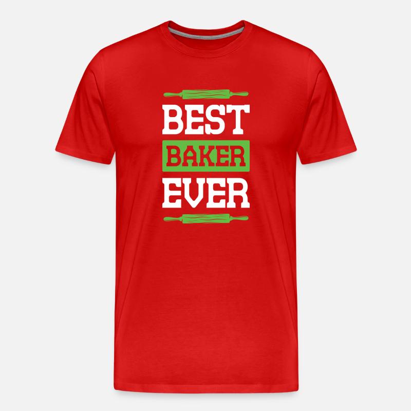 Best Baker Ever - Männer Premium Bio T-Shirt - Rot