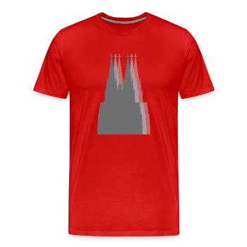 Der Dom - Männer Premium Bio T-Shirt - Rot - Vorne - Damien (186cm)