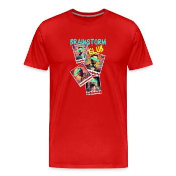 ChinCheck - Männer Premium Bio T-Shirt - Rot - Vorne - Damien (186cm)