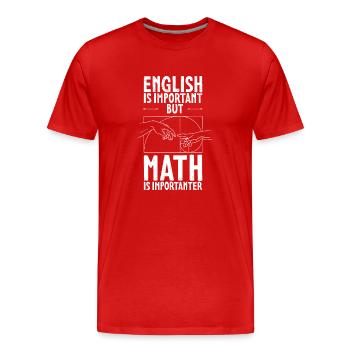 Géométrie Nombre d’or Math Fibonacci - T-shirt bio Premium Homme - rouge - Devant - Damien (186cm)