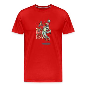 un oiseau dans le coeur - T-shirt bio Premium Homme - rouge - Devant - Damien (186cm)