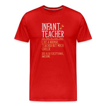 Kindergarten Teacher Daycare Center Educator - Men's Premium Organic T-Shirt - red - Front - Damien (186cm)