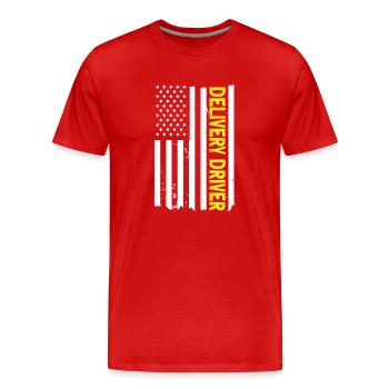 Supplier Package Delivery - Men's Premium Organic T-Shirt - red - Front - Damien (186cm)