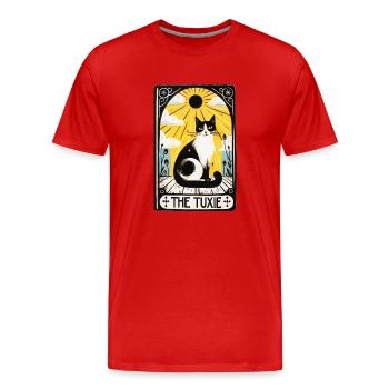 Tuxie-Tarot - Männer Premium Bio T-Shirt - Rot - Vorne - Damien (186cm)