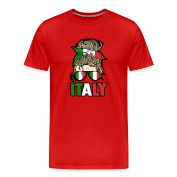Italie Italien Italien Italie - T-shirt bio Premium Homme - rouge - Devant - Damien (186cm)