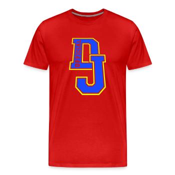 Cool Official DJ Club Musik Party Stempel Graffiti - Männer Premium Bio T-Shirt - Rot - Vorne - Damien (186cm)