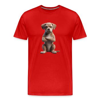 Chien sinistre 3 - T-shirt bio Premium Homme - rouge - Devant - Damien (186cm)