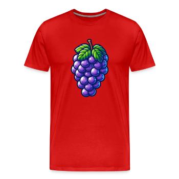 Raisin Bleu - T-shirt bio Premium Homme - rouge - Devant - Damien (186cm)