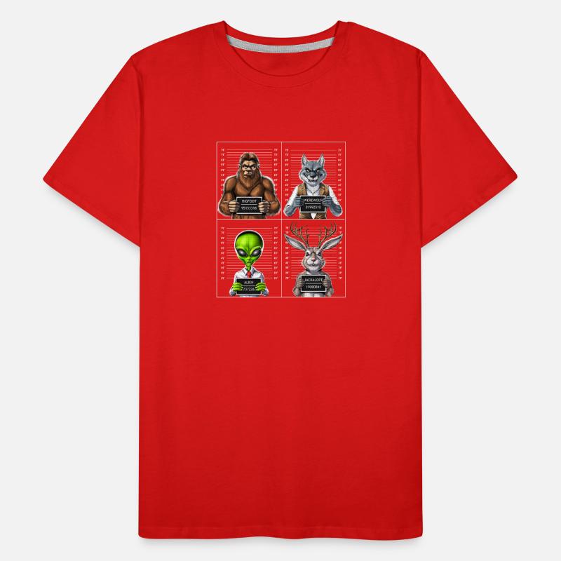 Cryptides Mugshot T-shirt bio Premium Homme