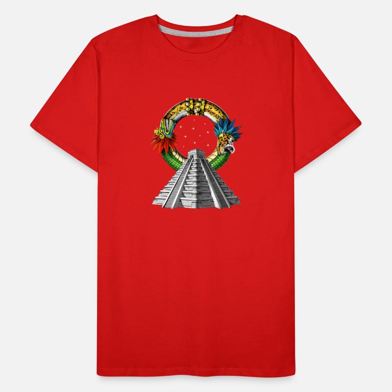 Ancienne pyramide aztèque T-shirt bio Premium Homme