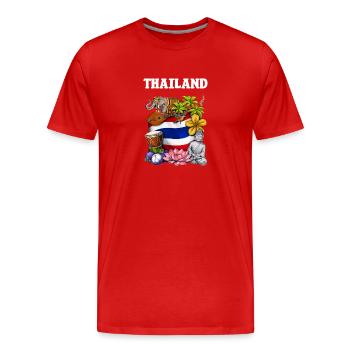 Thaïlande - T-shirt bio Premium Homme - rouge - Devant - Damien (186cm)