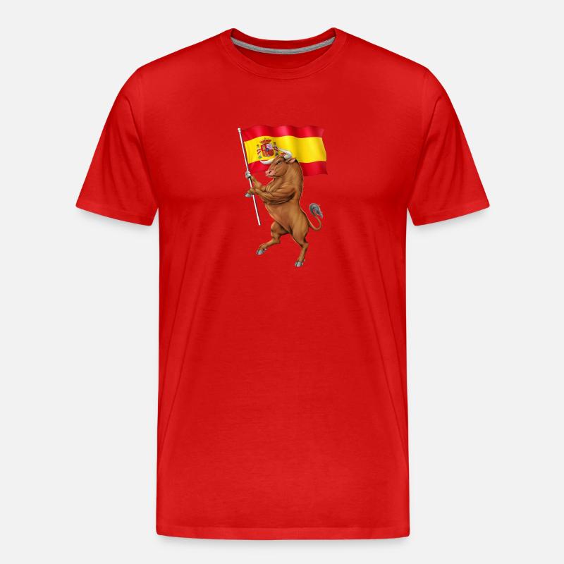 Spanischer Stier - Männer Premium Bio T-Shirt - Rot