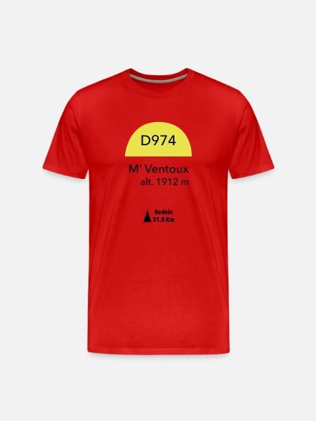 Mont Ventoux - Männer Premium Bio T-Shirt - Rot