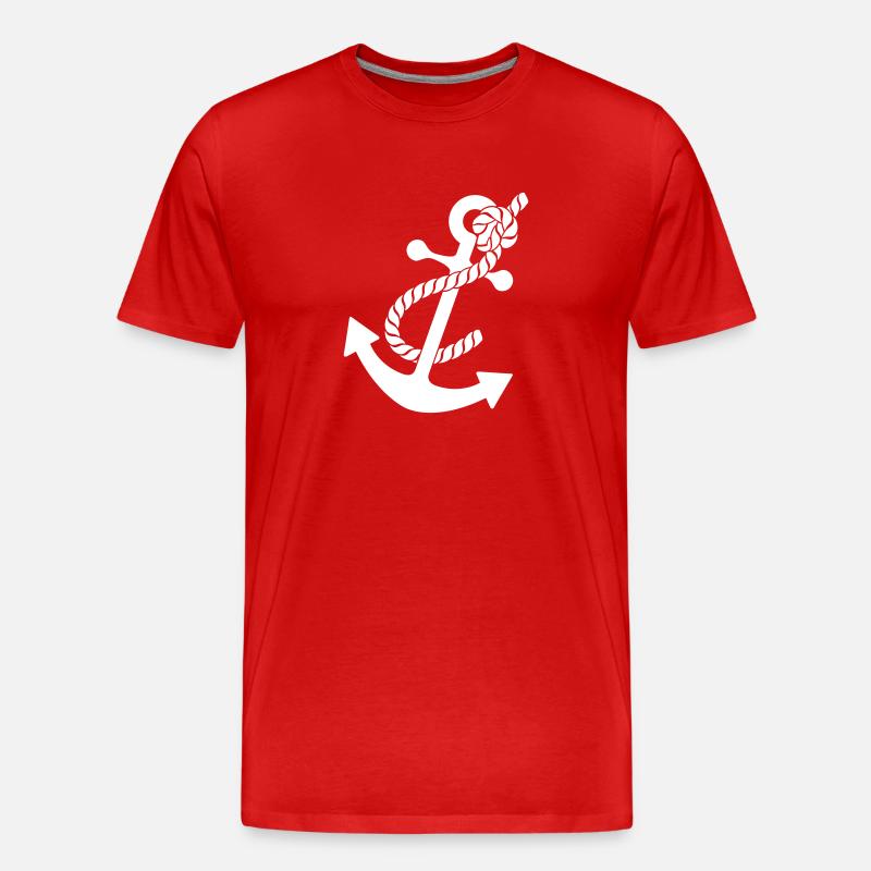 Anker - Männer Premium Bio T-Shirt - Rot
