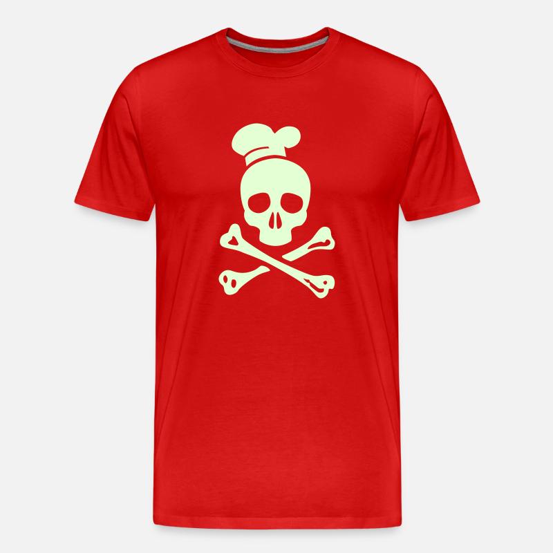 cannibal cook vector - Männer Premium Bio T-Shirt - Rot