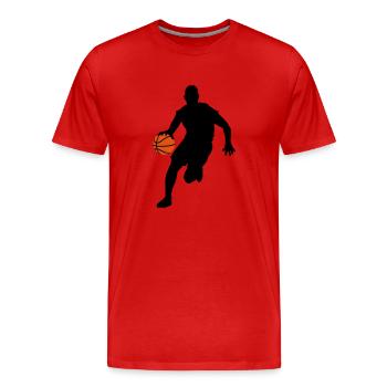 Basketball Player - Männer Premium Bio T-Shirt - Rot - Vorne - Damien (186cm)