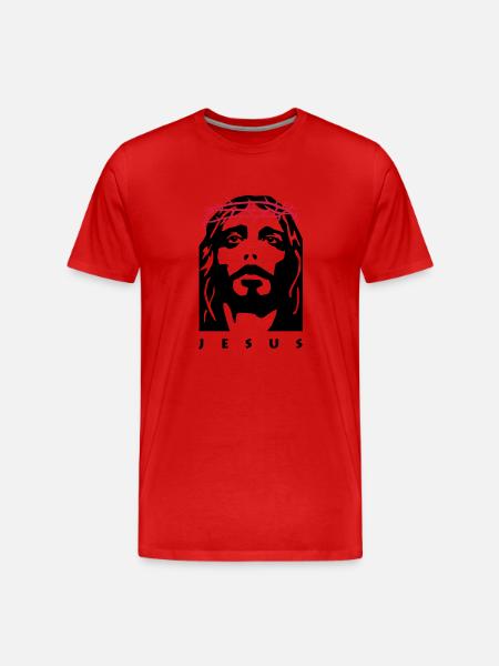 jesus - Men's Premium Organic T-Shirt - red