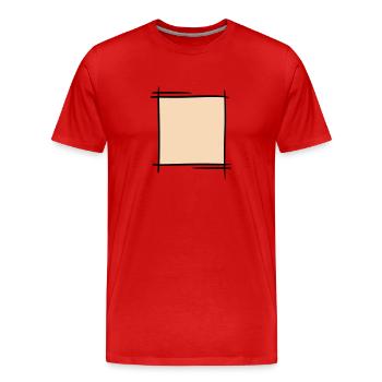 Cadre décoratif. Bannières / cadres. - T-shirt bio Premium Homme - rouge - Devant - Damien (186cm)